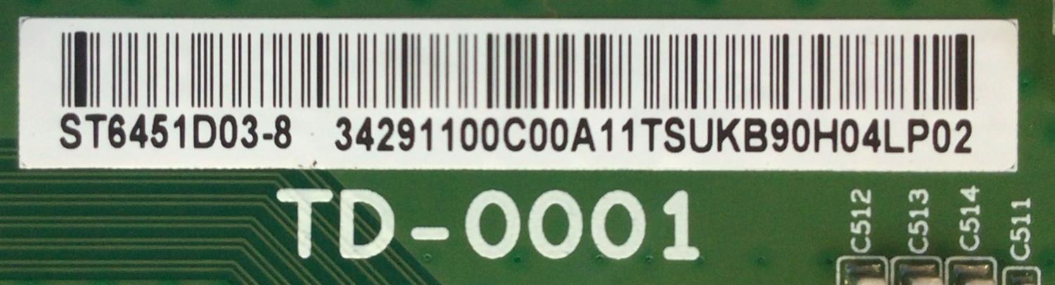 KIT DE TARJETAS PARA TV SONY BRAVIA / MAIN A5027325A 544 / 1-009-724-31 / A-5027-325-A 544 / 100972431 / T-CON 34291100C / 34.29110.0C / ST6451D03-8 / TD-0001 / FUENTE 100442342 / 1-004-423-42 / GL02P / PANEL YDBM065CCS11 / MODELO KD-65X85J / KD65X85J - Imagen 6
